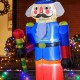 Glitzhome 8 ft Lighted Inflatable Nutcracker Décor