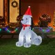 Glitzhome 6 ft Lighted Inflatable Puppy Dog Décor