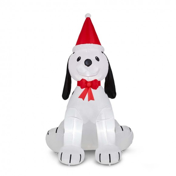 Glitzhome 6 ft Lighted Inflatable Puppy Dog Décor