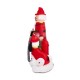 Glitzhome 7 ft Lighted Inflatable Nutcracker Fire Fighter with Puppy Dog Décor