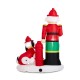 Glitzhome 7 ft Lighted Inflatable Nutcracker Fire Fighter with Puppy Dog Décor