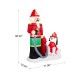 Glitzhome 7 ft Lighted Inflatable Nutcracker Fire Fighter with Puppy Dog Décor