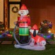 Glitzhome 7 ft Lighted Inflatable Nutcracker Fire Fighter with Puppy Dog Décor