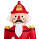 Glitzhome 7 ft Lighted Inflatable Nutcracker Fire Fighter with Puppy Dog Décor