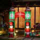 Glitzhome 10 ft Lighted Inflatable Arch Gate with Soldiers Décor