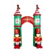 Glitzhome 10 ft Lighted Inflatable Arch Gate with Soldiers Décor