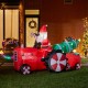 Glitzhome 11 ft Lighted Inflatable Santa on Tractor Décor