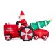 Glitzhome 11 ft Lighted Inflatable Santa on Tractor Décor