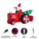 Glitzhome 11 ft Lighted Inflatable Santa on Tractor Décor