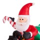 Glitzhome 11 ft Lighted Inflatable Santa on Tractor Décor