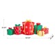 Glitzhome 8 ft Length Lighted Inflatable Gift Boxes Décor