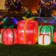 Glitzhome 8 ft Length Lighted Inflatable Gift Boxes Décor