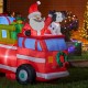 Glitzhome 7 ft Lighted Inflatable Santa in Truck  Décor