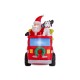 Glitzhome 7 ft Lighted Inflatable Santa in Truck  Décor