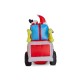 Glitzhome 7 ft Lighted Inflatable Santa in Truck  Décor