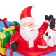 Glitzhome 7 ft Lighted Inflatable Santa in Truck  Décor