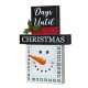 Glitzhome 15"H Wooden Christmas Snowman Countdown Calendar