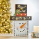 Glitzhome 15"H Wooden Christmas Snowman Countdown Calendar