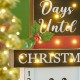 Glitzhome 15"H Wooden Christmas Snowman Countdown Calendar