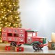 Glitzhome 14.5"L Wooden Christmas Truck Countdown Calendar with Drawer