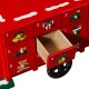 Glitzhome 14.5"L Wooden Christmas Truck Countdown Calendar with Drawer