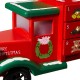 Glitzhome 14.5"L Wooden Christmas Truck Countdown Calendar with Drawer