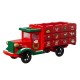 Glitzhome 14.5"L Wooden Christmas Truck Countdown Calendar with Drawer