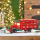 Glitzhome 14.5"L Wooden Christmas Truck Countdown Calendar with Drawer