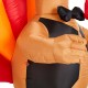 Glitzhome 8ft Lighted Inflatable Turkey Décor