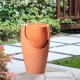 Glitzhome 21.25"H Terracotta Ceramic Fountain with Pump and LED Light