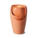 Glitzhome 21.25"H Terracotta Ceramic Fountain with Pump and LED Light