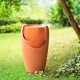 Glitzhome 21.25"H Terracotta Ceramic Fountain with Pump and LED Light