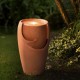 Glitzhome 21.25"H Terracotta Ceramic Fountain with Pump and LED Light