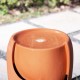 Glitzhome 21.25"H Terracotta Ceramic Fountain with Pump and LED Light