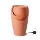 Glitzhome 21.25"H Terracotta Ceramic Fountain with Pump and LED Light