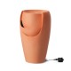 Glitzhome 21.25"H Terracotta Ceramic Fountain with Pump and LED Light