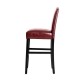 Glitzhome 45"H Burgundy PU Leather Upholstered Bar Chair with Studded Decor, Set of 2