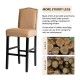 Glitzhome 45"H Beige PU Leather Upholstered Bar Chair with Studded Decor, Set of 2