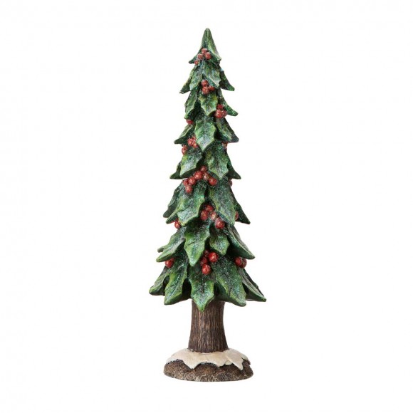 Glitzhome 20"H Resin Christmas Handcrafted Red Berry Table Tree Decor