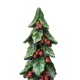 Glitzhome 20"H Resin Christmas Handcrafted Red Berry Table Tree Decor
