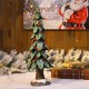 Glitzhome 20"H Resin Christmas Handcrafted Red Berry Table Tree Decor