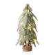 Glitzhome 18"H Lighted Frosted Artificial Table Tree