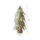 Glitzhome 18"H Lighted Frosted Artificial Table Tree