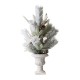 Glitzhome 24"H Lighted Flocked Pinecone and Berries Table Tree