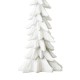 Glitzhome 14.75"H White Resin Christmas Handcrafted Table Tree Décor