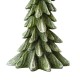 Glitzhome 14.75"H Green Resin Christmas Handcrafted Table Tree Décor