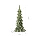 Glitzhome 14.75"H Green Resin Christmas Handcrafted Table Tree Décor