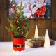 Glitzhome 22"H Lighted Santa Belt Potted Artificial Table Tree