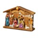 Glitzhome 12.5"L Lighted Resin Nativity Set