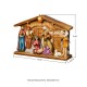 Glitzhome 12.5"L Lighted Resin Nativity Set